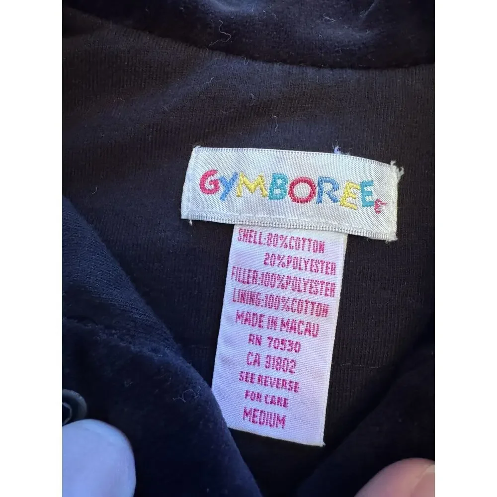 Vintage 90's Gymboree Black Velvet Girls Collates Jacket Size 4-5